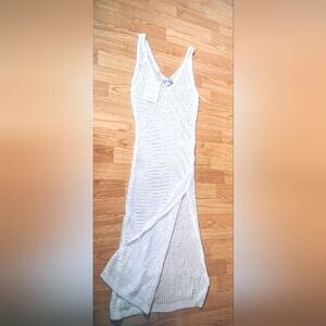 NWT Tidal Wave Brand Ladies White Swim Cover Up Dress, Sz S